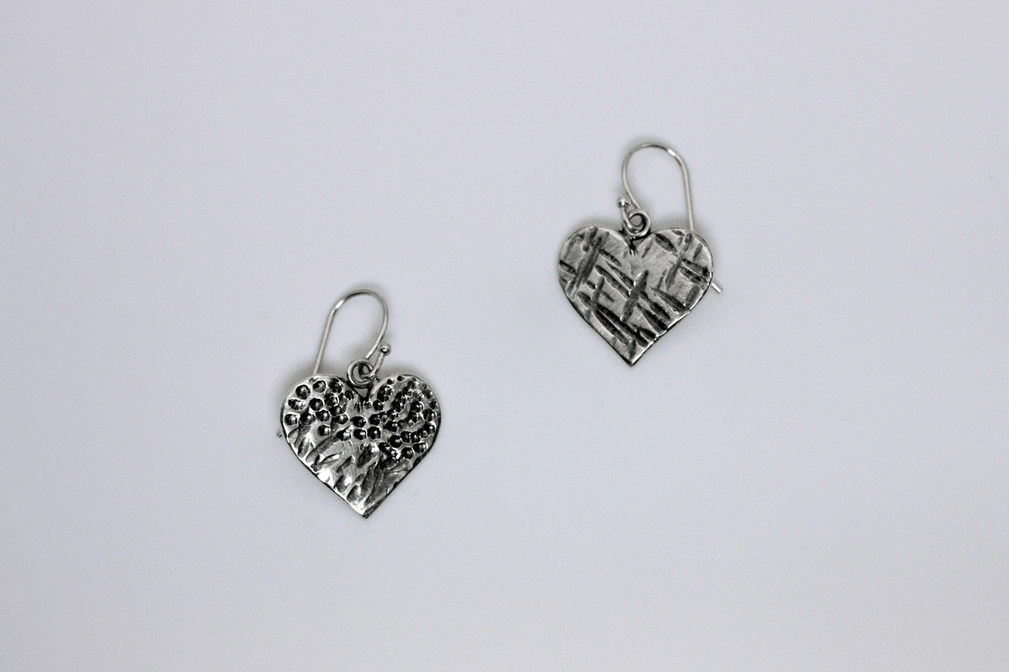 Sterling Silver Petite Heart Earrings ~ Handcrafted Jewelry ~ VANDA inspired