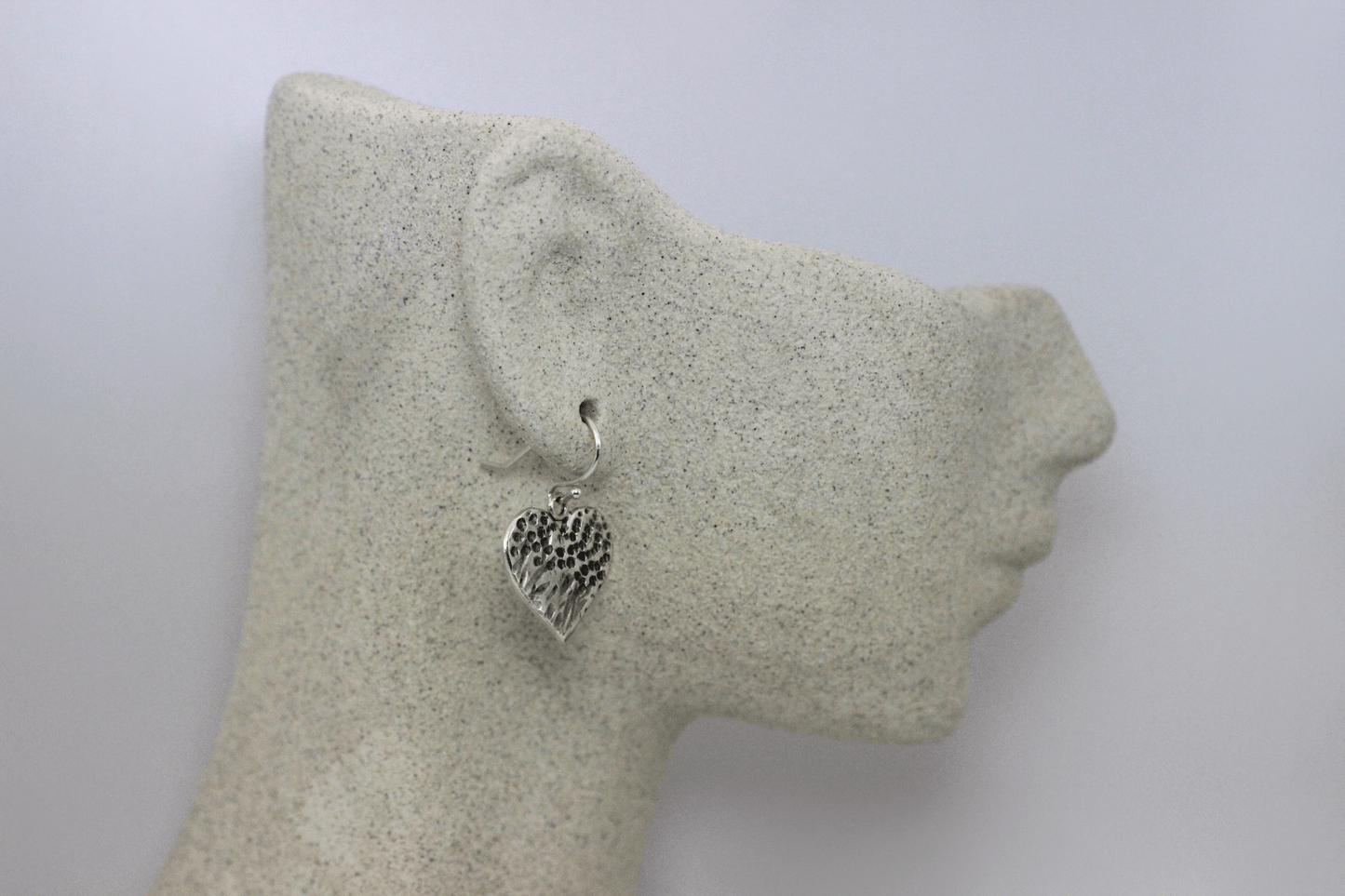 Sterling Silver Petite Heart Earrings ~ Handcrafted Jewelry ~ VANDA inspired