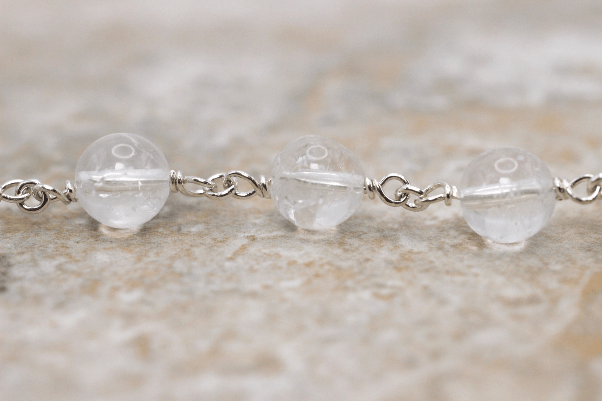 Sterling Silver, Clear Quartz Bracelet ~ Handcrafted Jewelry ~ VANDA inspired