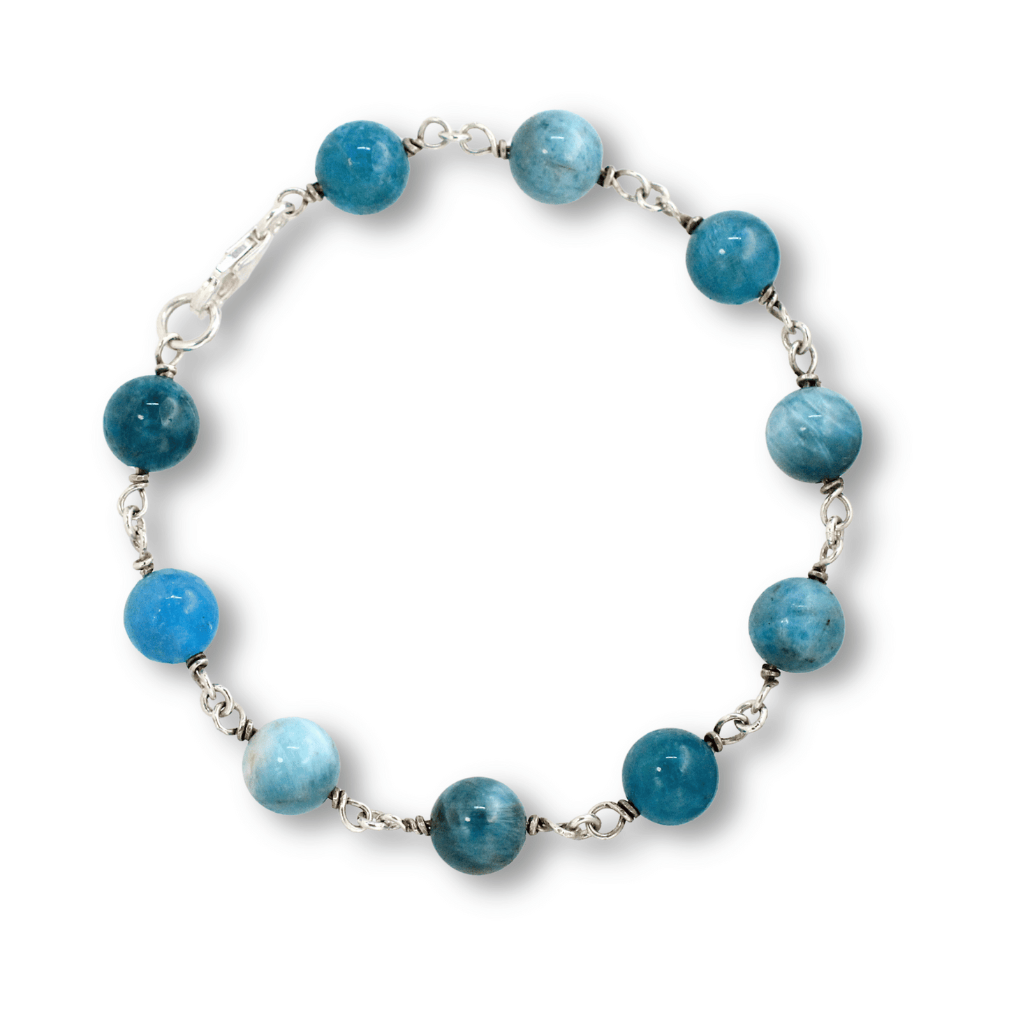 Bracelet: Blue Apatite Beaded Chain