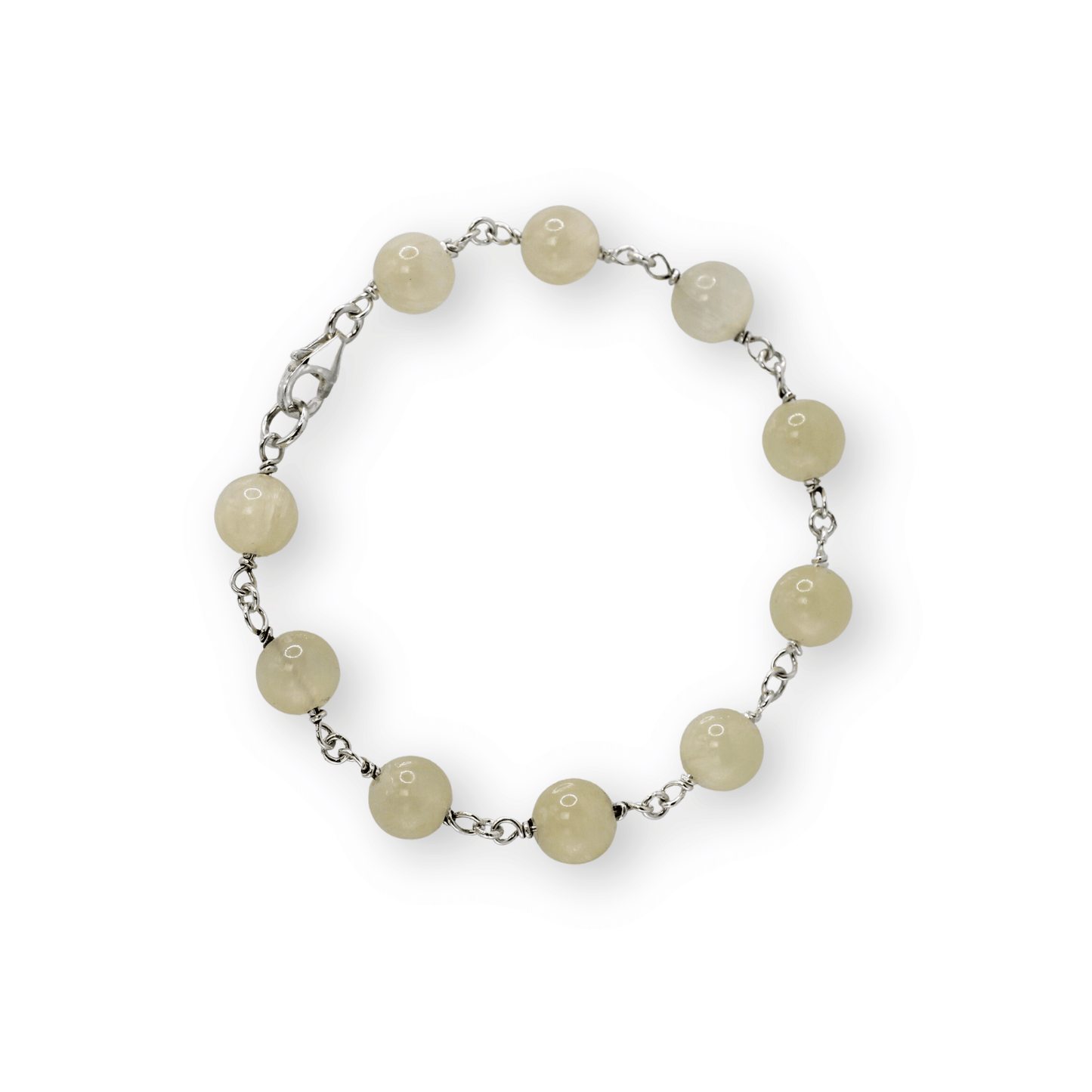 Bracelet: Honey Calcite Beaded Chain