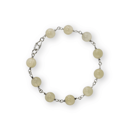 Bracelet: Honey Calcite Beaded Chain