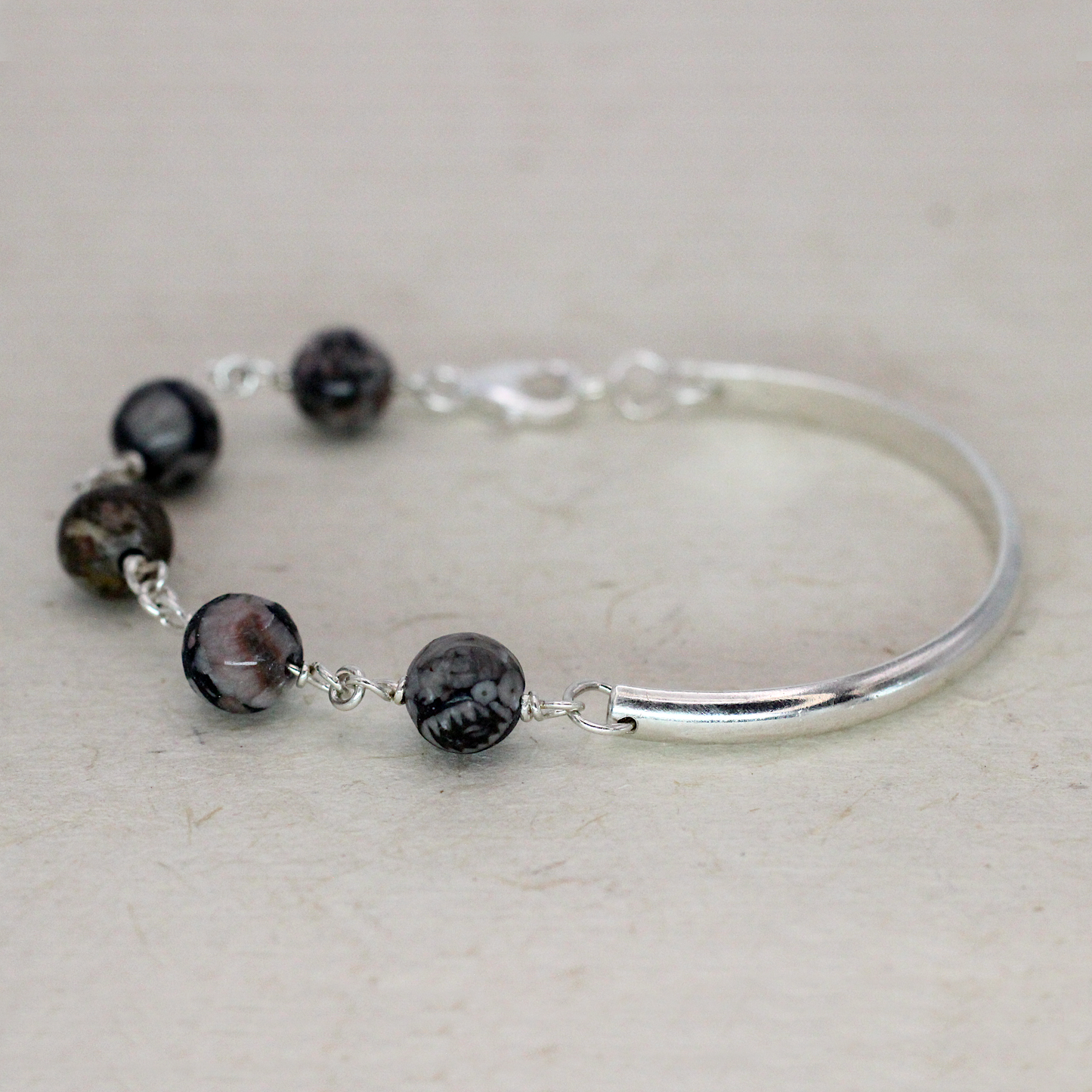 Bracelet: Spinel in Matrix Half Cuff