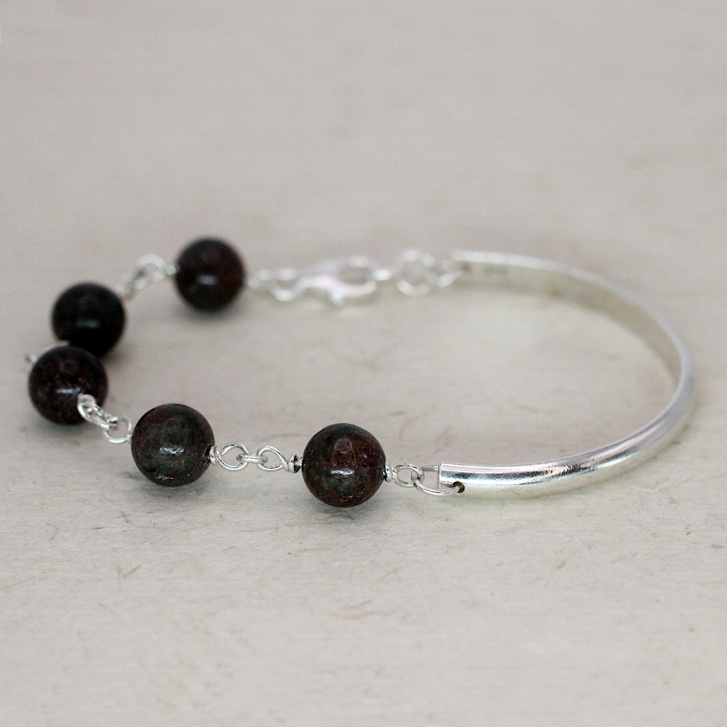 Bracelet: Kashgar Garnet Half Cuff