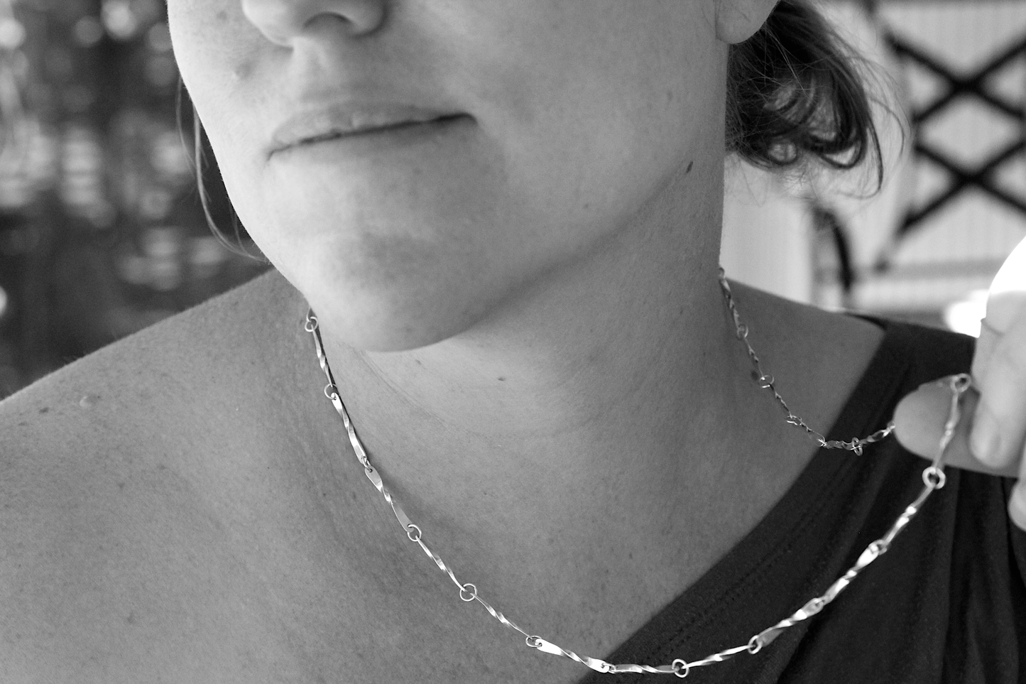 Sterling Silver Sjarmere Chain Necklace (28-inches) ~ Handcrafted Jewelry ~ VANDA inspired