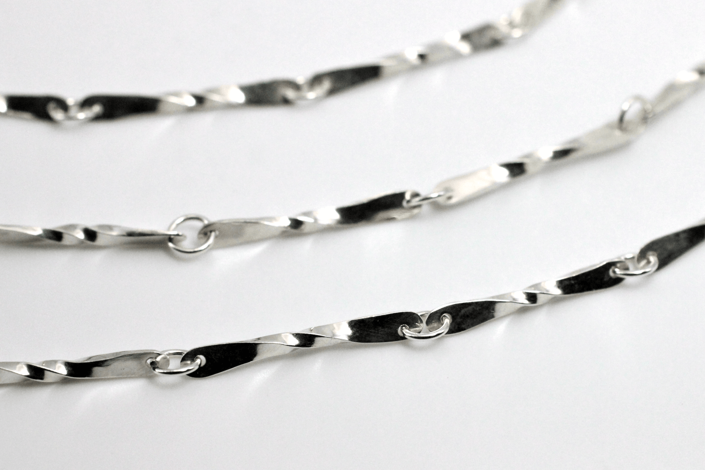 Sterling Silver Sjarmere Chain Necklace (28-inches) ~ Handcrafted Jewelry ~ VANDA inspired
