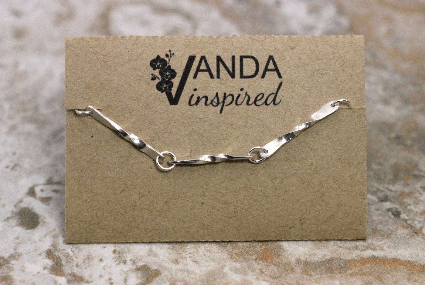Sterling Silver Sjarmere Chain Anklet (10-inches) ~ Handcrafted Jewelry ~ VANDA inspired
