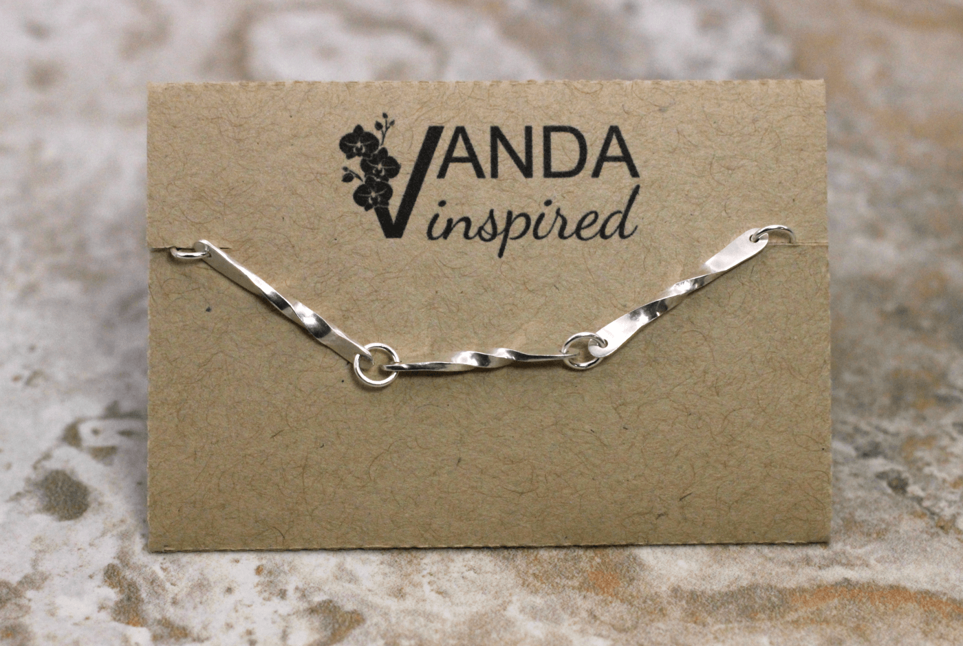 Sterling Silver Sjarmere Chain Anklet (11-inches) ~ Handcrafted Jewelry ~ VANDA inspired