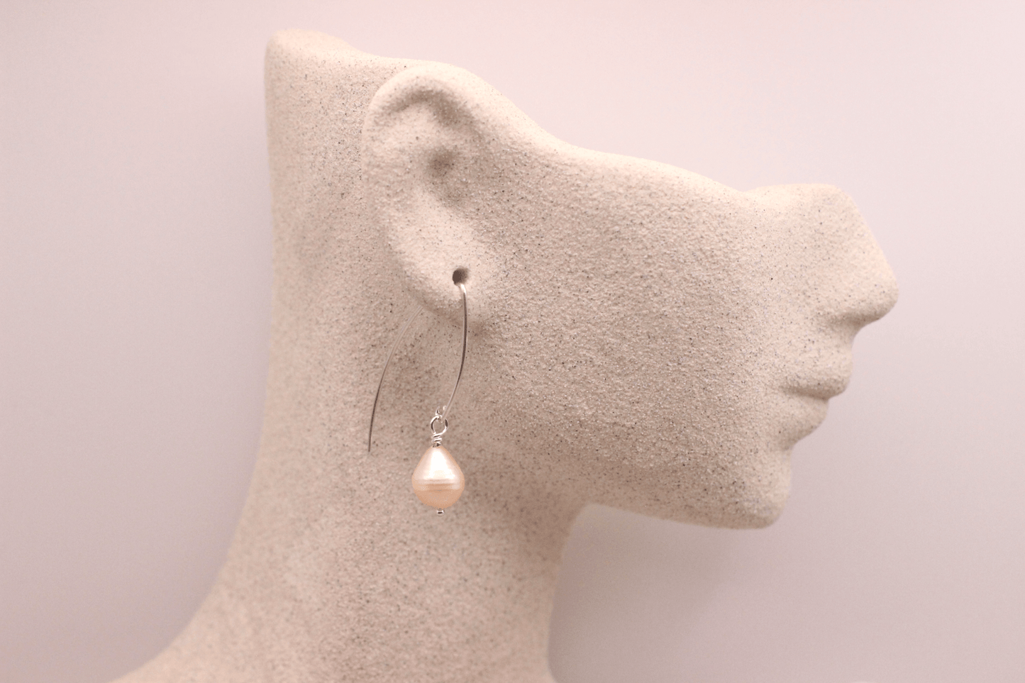 Sterling Silver, Pearl Drop Earrings ~ Handcrafted Jewelry ~ VANDA inspired