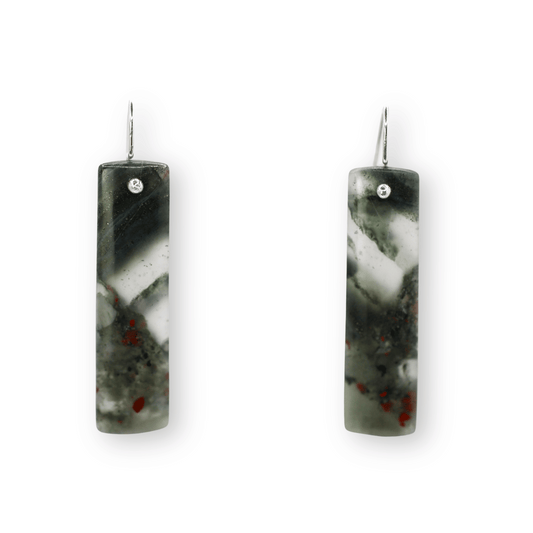 Earrings: African Bloodstone