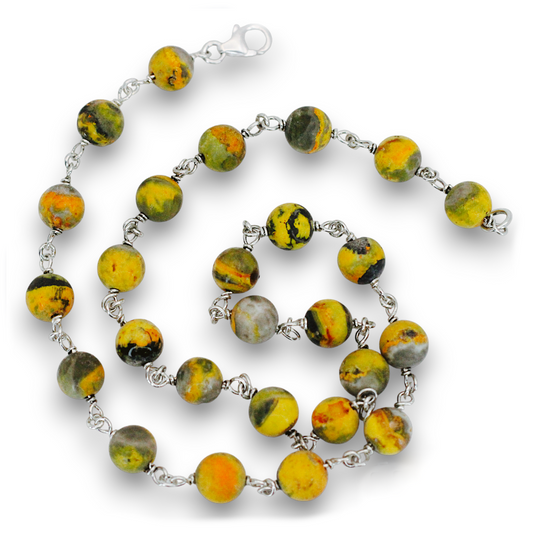 Necklace: Bumblebee Jasper Chain